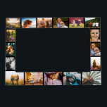 Magnetic Personalized Photo Collage Fridge Frame<br><div class="desc">Personalized 17 photo collage frame magnet with black separators. Perfect for the fridge or office whiteboard.</div>