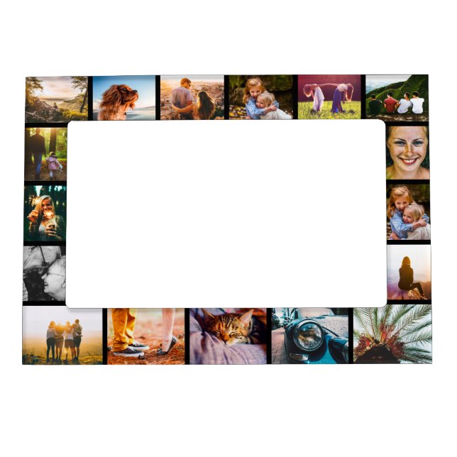 Magnetic Personalized Photo Collage Fridge Frame (Front)