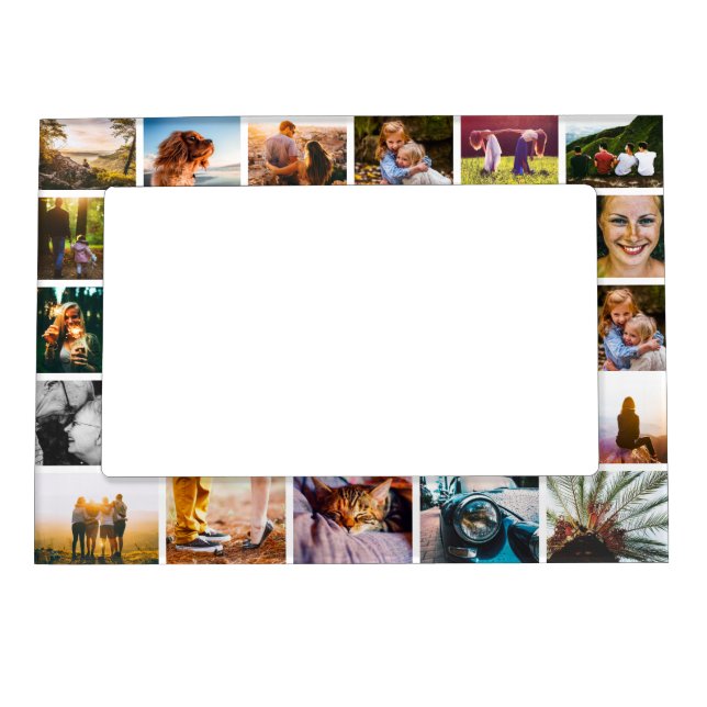 Magnetic Personalized Photo Collage Fridge Frame (Front)