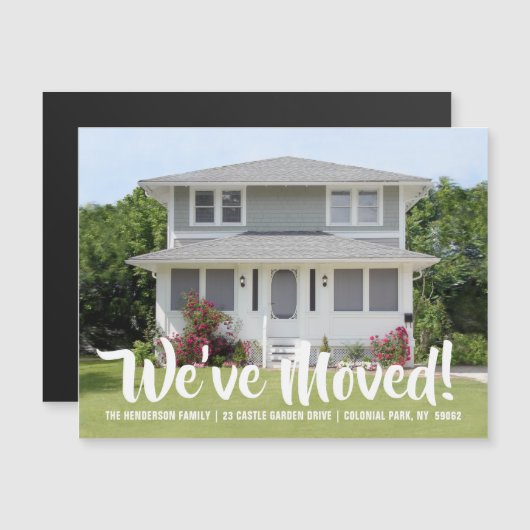 Magnetic Photo Change of Address Announcement Card (Front/Back)