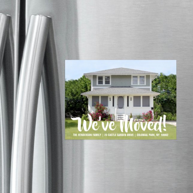 Magnetic Photo Change of Address Announcement Card (Creator Uploaded)
