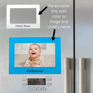 Magnetic Photo Frame Baby & Kid's Room Add Name
