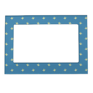Magnetic Photo Frame: Lilies of the Valley, Blue Magnetic Picture Frame