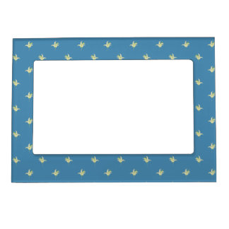 Magnetic Photo Frame: Lilies of the Valley, Blue Magnetic Picture Frame