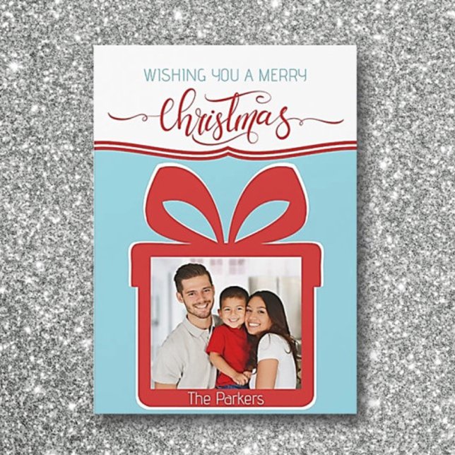 Magnetic! Photo Merry Christmas Flat Greeting Card (Creator Uploaded)