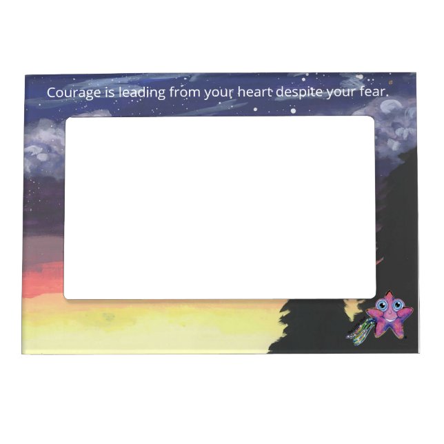 Magnetic Picture Frame - Courage quote (Front)