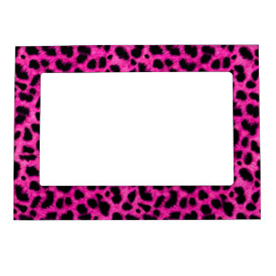 Magnetic Picture Frame/Hot Pink Leopard Print Frame