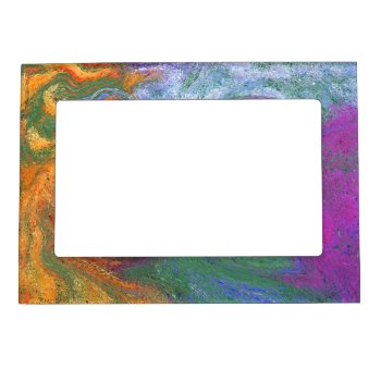 Magnetic Picture Frame/multi-colored/rich Colors Magnetic Photo Frame by whatawonderfulworld at Zazzle