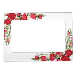 Magnetic Picture Frame/Red Roses Magnetic Photo Frame