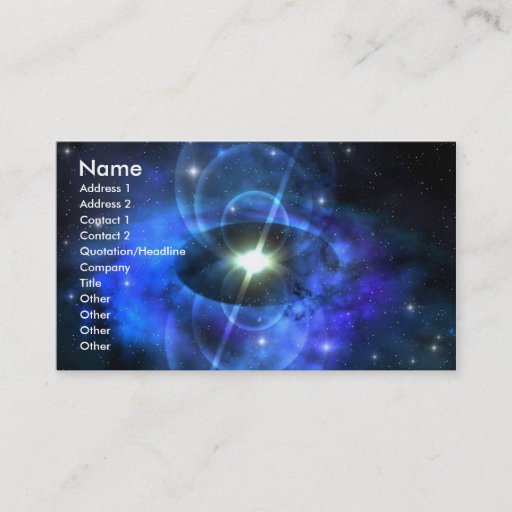 Customizable MAGNETIC PULSE STAR BUSINESS CARD