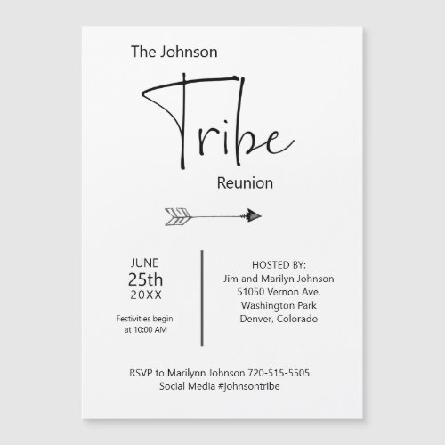 Magnetic Reunion Tribe Invitation