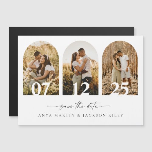 Magnetic Save The Date Wedding Arch Photo Card