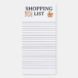 Magnetic Shopping List Notepad Fridge Grocery Ch