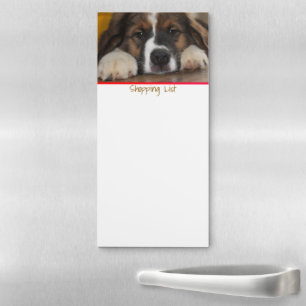Magnetic Shopping List With Your Pet Photo Magnetic Notepad