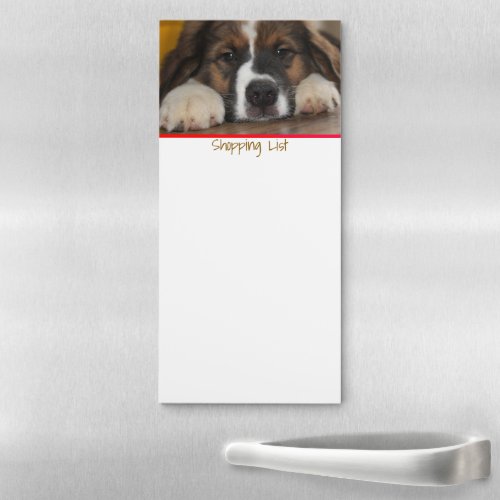 Magnetic Shopping List With Your Pet Photo Magnetic Notepad
