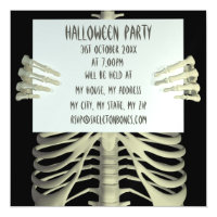 Magnetic Skeleton Halloween Invitation