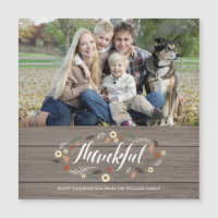 Magnetic Thanksgiving Photo Card