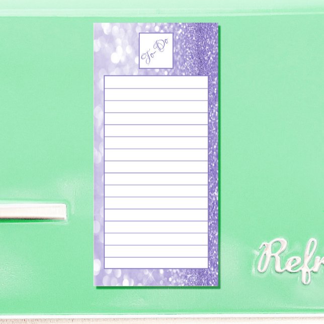Magnetic Violet Glitter To-Do List Notepad (Creator Uploaded)