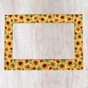 Magnetic Watercolor Sunflower Picture Frame