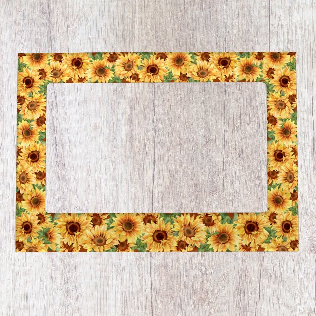 Magnetic Watercolor Sunflower Picture Frame (Creator Uploaded)