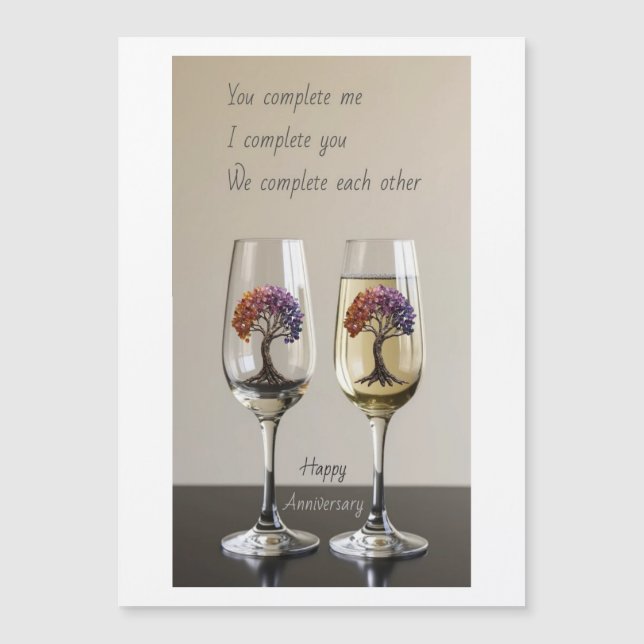 Magnetic Wedding anniversary card (Front)
