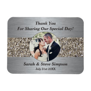 Magnetic Wedding Photograph Thank you Memento Magnet