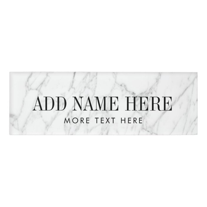 Magnetic White Marble Name Tags With Custom Name Zazzle Com Check out our white marble name selection for the very best in unique or custom, handmade pieces from our shops. zazzle