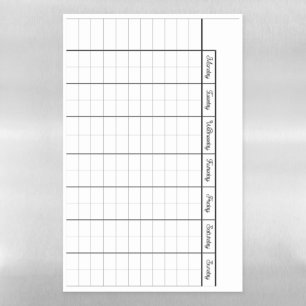 Magnetic Whiteboard Week Calendar
