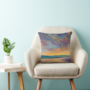 Magnetic Wooden Gift Box Throw Pillow