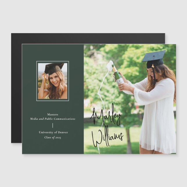 MagneticGreen Signature Graduation Announcement (Front/Back)