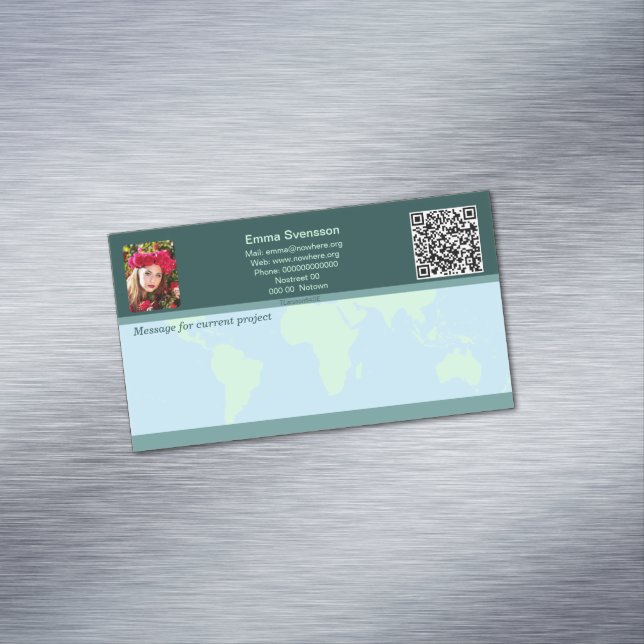 Magnetiska visitkort — Connect, World Business Card Magnet (In Situ)