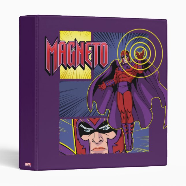 Magneto Character Panel Graphic 3 Ring Binder (Front/Spine)