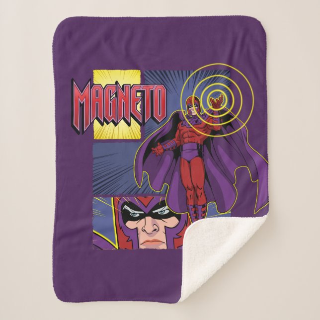 Magneto Character Panel Graphic Sherpa Blanket (Front)