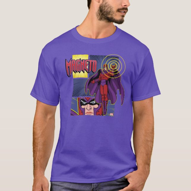 Magneto Character Panel Graphic T-Shirt (Front)