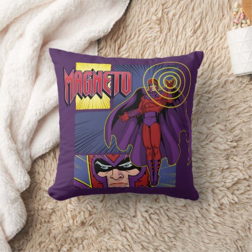 Magneto Character Panel Graphic Throw Pillow