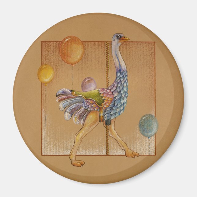 Magnets - Carousel Ostrich (Front)