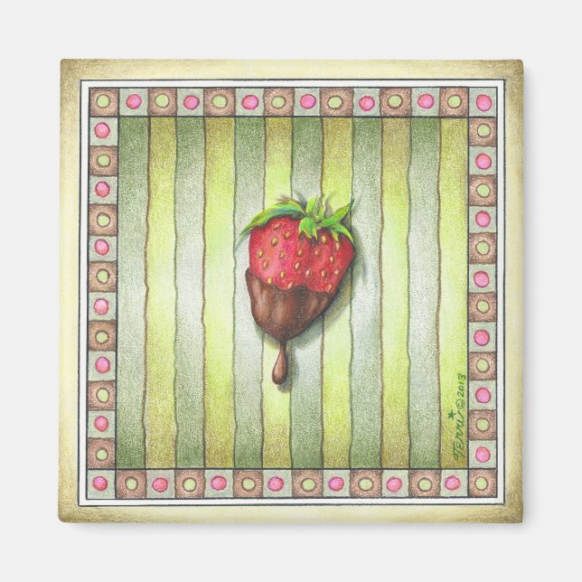 MAGNETS - CHOCOLATE COVERED STRAWBERRY (Front)