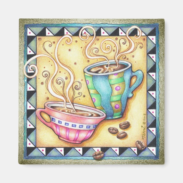MAGNETS - COOL BEANS! COFFEE ART (Front)
