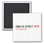 Emilys Street  Magnets (more shapes)