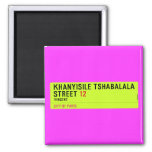 Khanyisile Tshabalala Street  Magnets (more shapes)