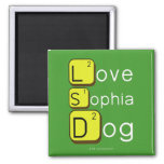 Love
 Sophia
 Dog
   Magnets (more shapes)