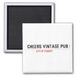 CHEERS VINTAGE PUB  Magnets (more shapes)