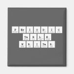 Periodic
 Table
 Writer  Magnets (more shapes)
