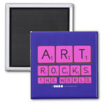 ART
 ROCKS
 THE WORLD  Magnets (more shapes)