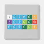 Jayden 
 Kaylene
 Daniels  Magnets (more shapes)