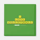 i
 love
 volleyball  Magnets (more shapes)