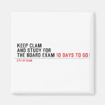 keep clam  and study for  the board exam  Magnets (more shapes)