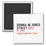 Donna M Jones STREET  Magnets (more shapes)