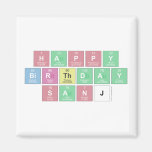 Happy 
 Birthday
 Sanj  Magnets (more shapes)
