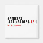 Spencers Lettings Dept.  Magnets (more shapes)